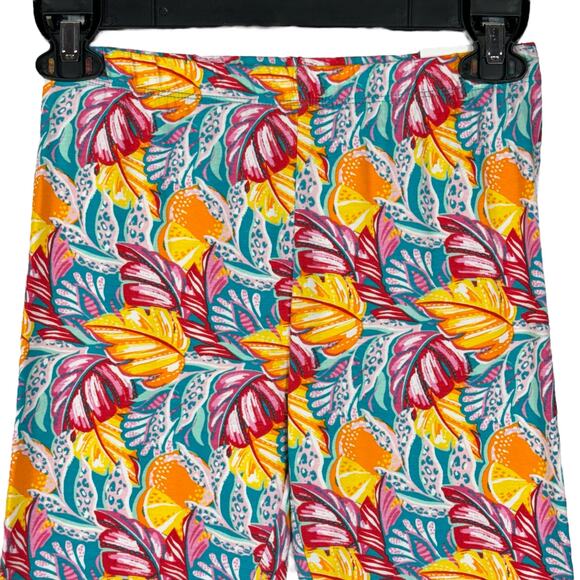 Crown & Ivy Lot of 3 Girls Large Pants Floral Stretch Elastic Waist Pull-On New - Picture 2 of 13